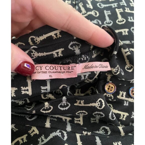 Juicy couture key print silk dress in champagne XL - Picture 6 of 8